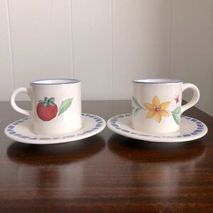 Pfaltzgraff SUMMER GARDEN Espresso cup with saucer set of 2